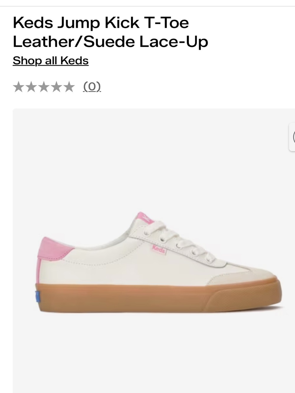 Keds Women’s Leather/Suede Low Top Sneakers - White & Pink